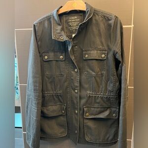 J crew relaxed field army green brown jacket